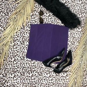 Purple body con skirt